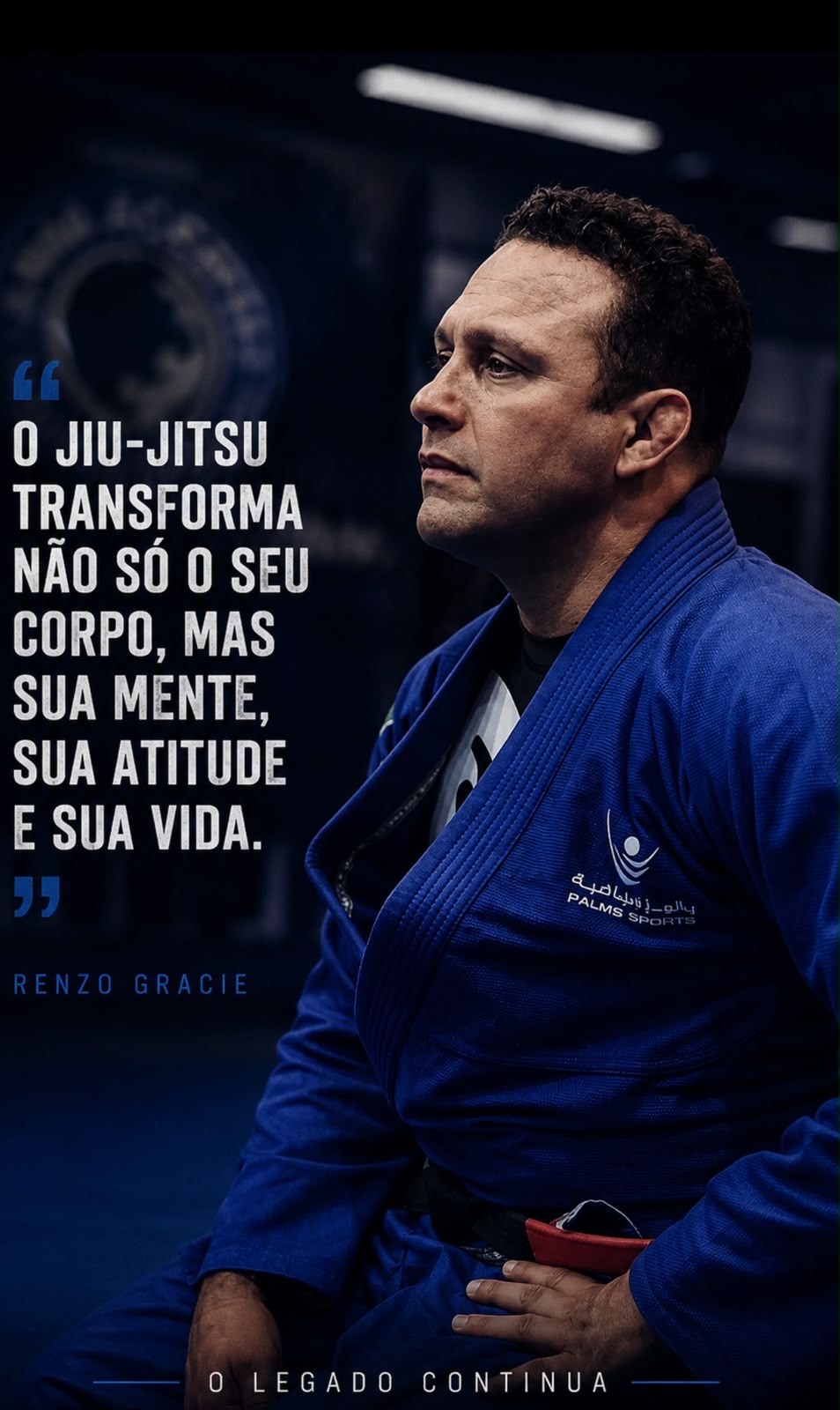 Renzo Gracie de kimono azul. O legado continua.
